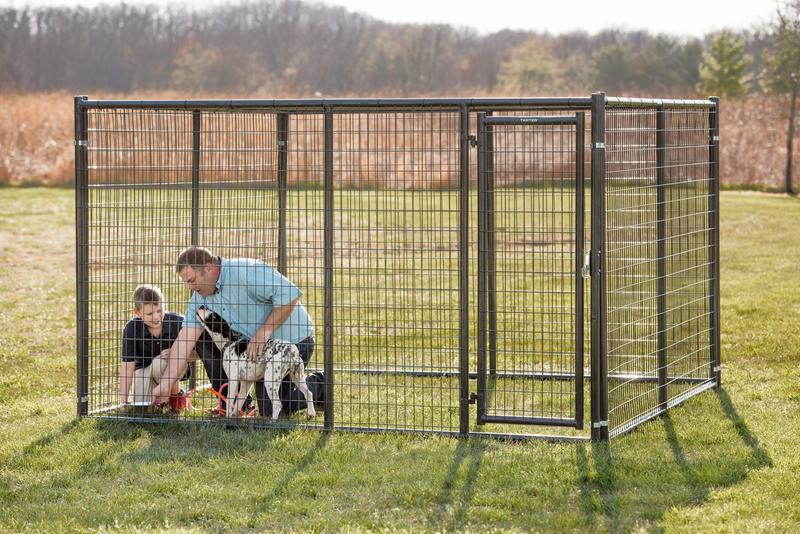 Tarter DKHDG 6 x 10 x 10 ft. Complete Heavy Duty Dog Kennel Gray