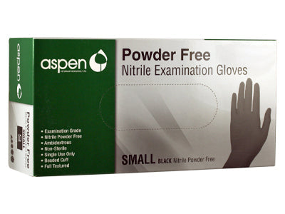 Aspen Powder Free Nitrile Examination Gloves (Small / 100 Count)