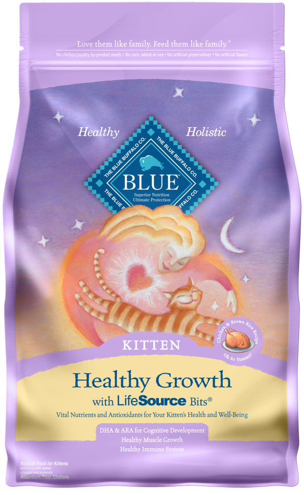 Blue healthy growth dry kitten deals food