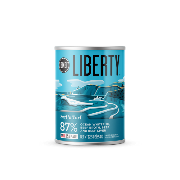 BIXBI Liberty® Wet Food for Dogs – Surf ‘N Turf Paté (12.5 oz)