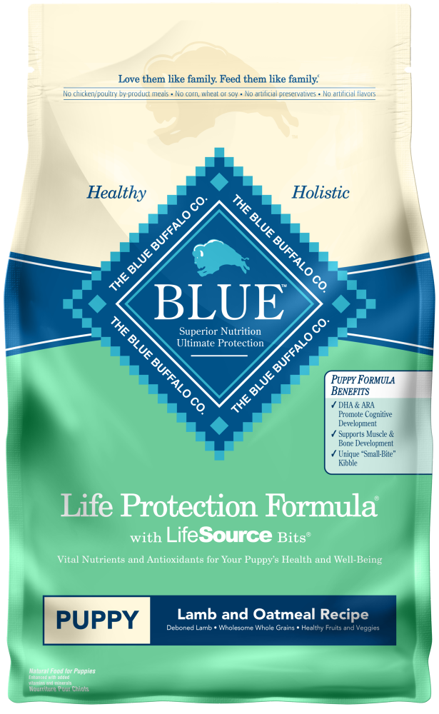 The blue 2025 buffalo puppy food