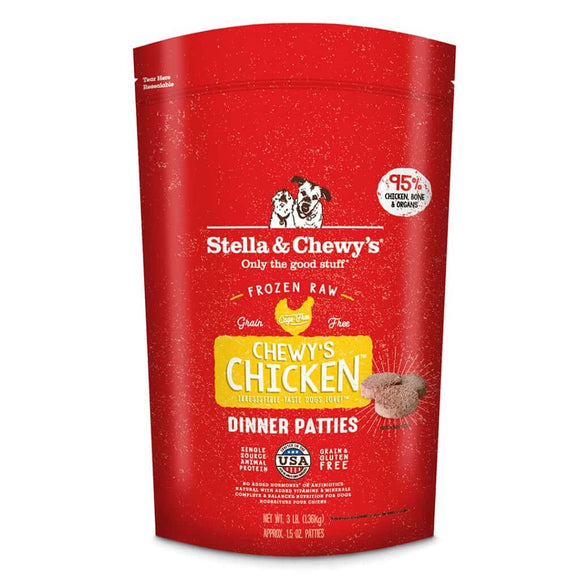 Stella & Chewy's Chewy’s Chicken Frozen Raw Patties Dog Food (3-lb)