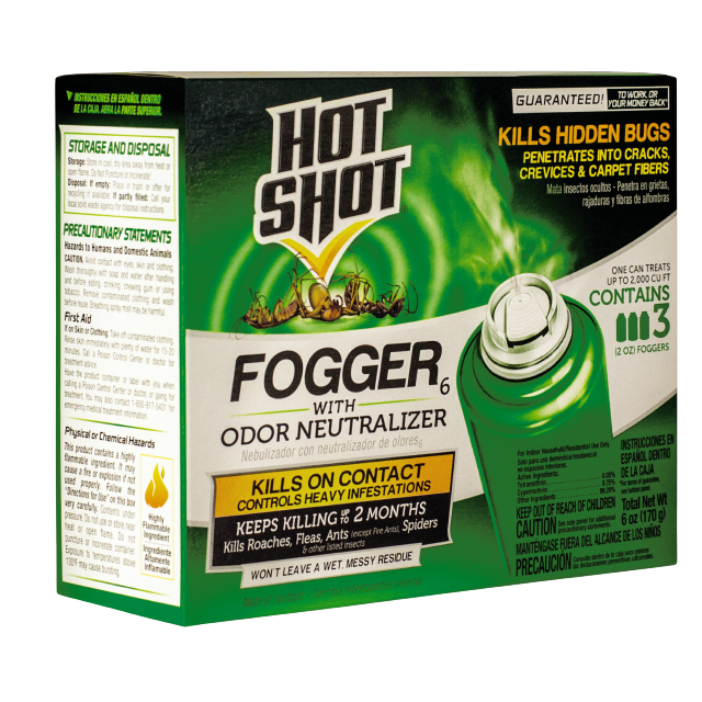 Hot Shot Fogger with Odor Neutralizer, 3 Count, 2 Ounce Pack of 2