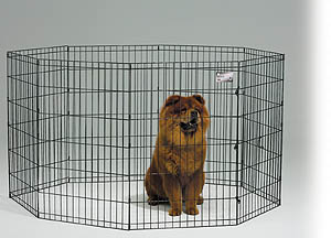 MidWest Foldable Metal Exercise Pet Playpen without Door (24