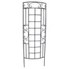 Garden Trellis, Romantic Curved, Black Steel, 2 x 6-Ft.