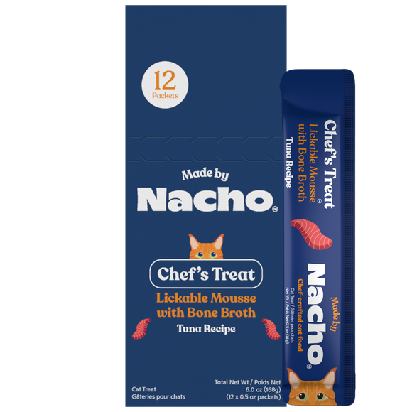 Made By Nacho Lickable Mousse with Bone Broth Tuna Recipe Cat Treats (0.5 oz)