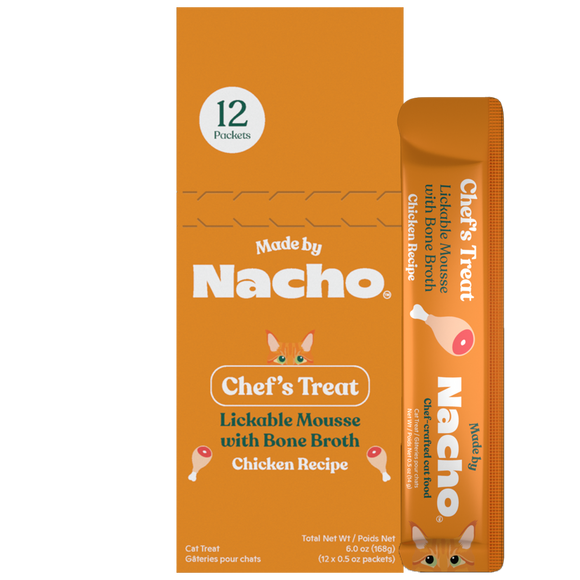 Made By Nacho Lickable Mousse with Bone Broth Chicken Recipe Cat Treats