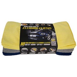 Car Cleaning Cloths, Microfiber, 12 x 12-In., 18-Pk.