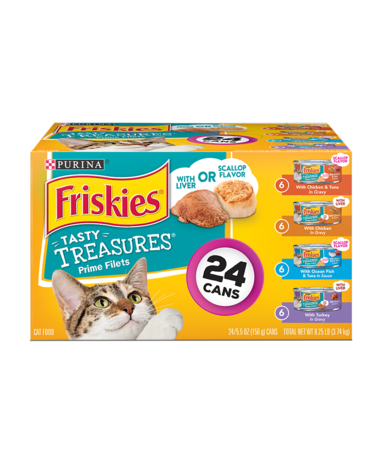 Friskies Tasty Treasures Variety Pack Canned Cat Food (5.5-oz, case of 24)