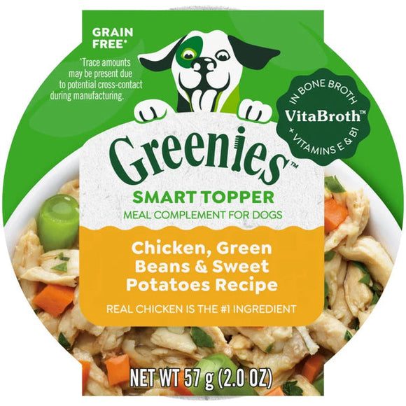 Greenies Smart Topper Wet Mix-In for Dogs, Chicken, Green Beans & Sweet Potatoes Recipe (2 oz)