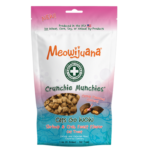 Meowijuana Crunchie Munchie Shrimp & Crab Feast Cat Treats