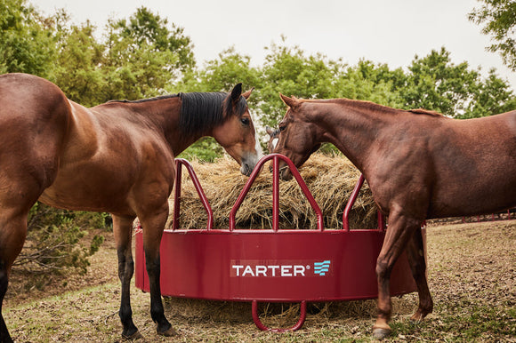 Tarter Equine Pro Hay Feeder with Hay Saver Red (Red)