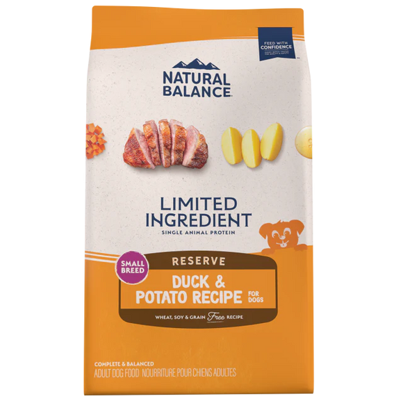 Natural Balance Limited Ingredient Reserve Grain Free Duck & Potato Small Breed Recipe Dry Dog Food