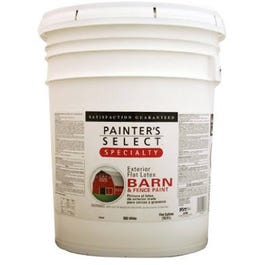 Speciality Barn & Fence Paint, Latex, Flat, White, 5-Gallons