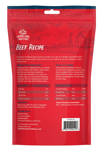 Farmland Traditions Beef Recipe Jerky Sticks Dog Treats