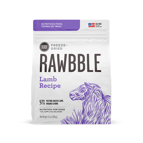 Bixbi Rawbble® Freeze-Dried Food for Dogs – Lamb Recipe (12 oz)