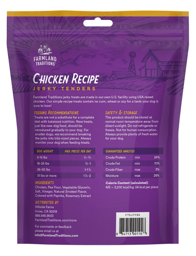 Farmland Traditions Chicken Recipe Jerky Tenders Dog Treats