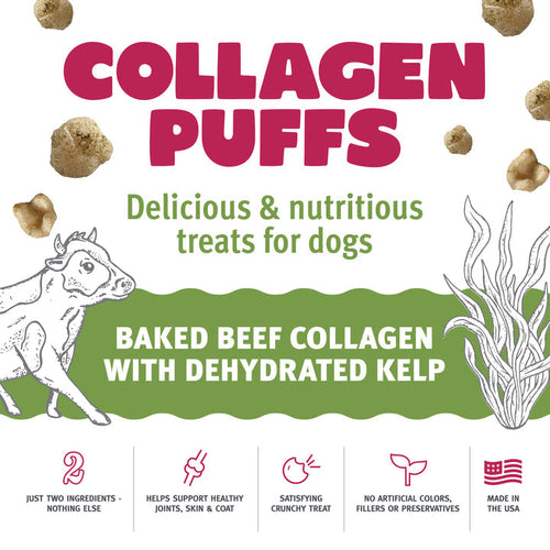 Icelandic Beef Collagen Puffs with Kelp Treats for Dogs