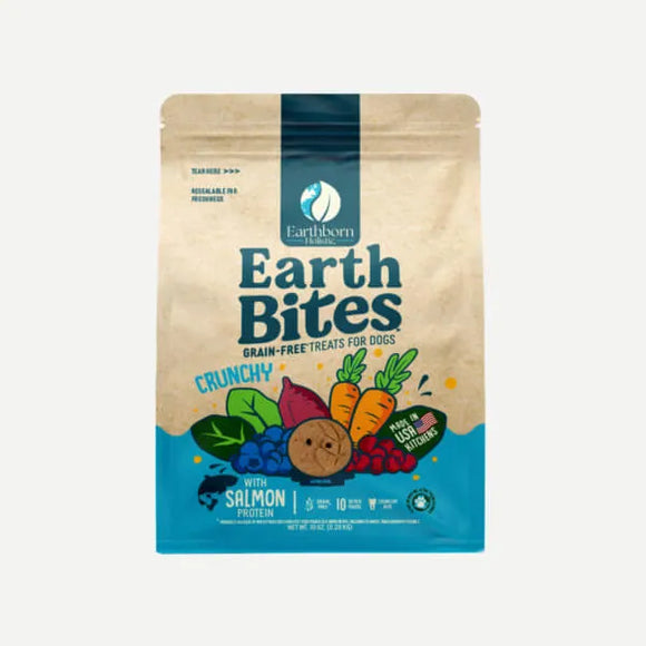 Earthborn Holistic EarthBites Crunchy Salmon Meal Recipe Baked Dog Treats