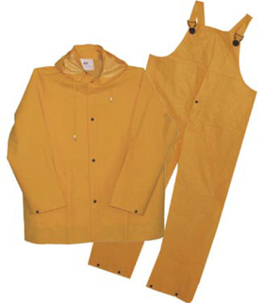 RAINSUIT PVC/POLY 3PC YELLOW