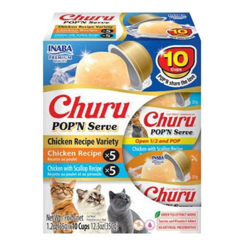 Inaba Churu Pop'n Serve Chicken Variety Pack Cat Treat