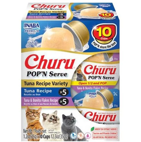 Inaba Churu Pop'n Serve Tuna Variety Pack Cat Treat