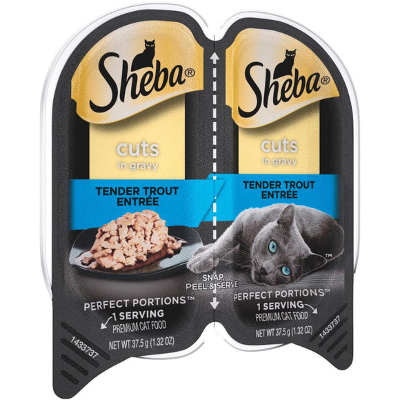 Sheba Perfect Portions Cuts in Gravy 2.6 Oz. Adult Tender Trout Wet Cat Food