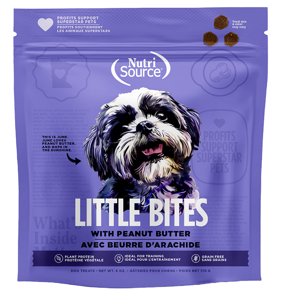 NutriSource Grain Free Peanut Butter Little Bites High-Quality Dog Training Treats