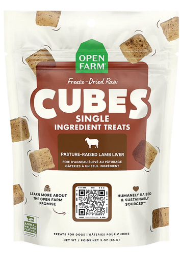 Open Farm Freeze Dried Raw Single Ingredient Lamb Liver Treat for Dogs