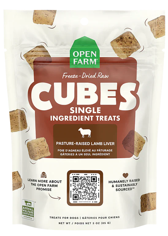 Open Farm Freeze Dried Raw Single Ingredient Lamb Liver Treat for Dogs