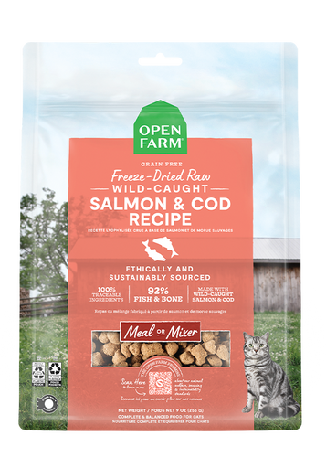 Open Farm Wild-Caught Salmon & Cod Freeze Dried Raw Cat Food (3.5 oz)