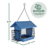 Nature's Way EcoCycle™ Hopper Hangout Recycled Plastic Hopper Bird Feeder w/ Suet Cages