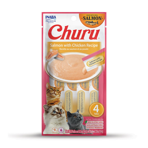 Inaba Churu Salmon with Chicken Recipe Cat Treats