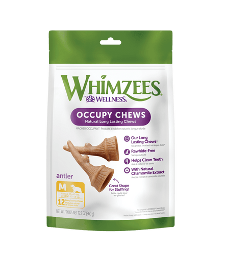 Whimzees Antler Natural Long Lasting Occupy Dog Chews