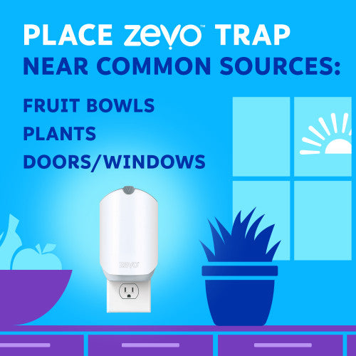 Zevo Flying Insect Trap Refill Cartridges, Fly Trap, Fruit Fly Trap