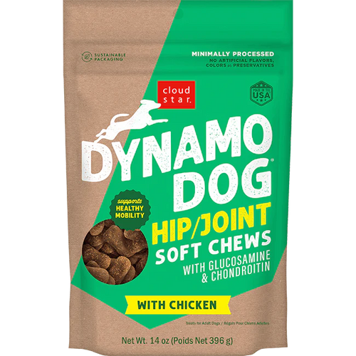 Cloud Star Dynamo Dog Soft Chews Hip & Joint Chicken Dog Treats