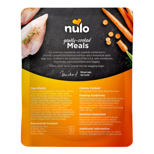 Nulo Gently-Cooked Meals Chicken & Quinoa Recipe