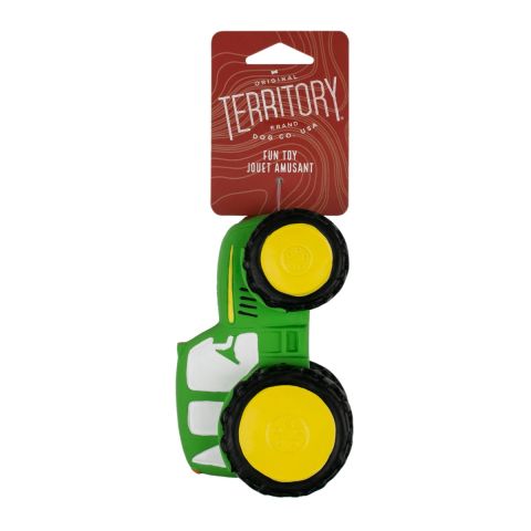 Territory Green Tractor Latex Squaker Dog Toy (6)