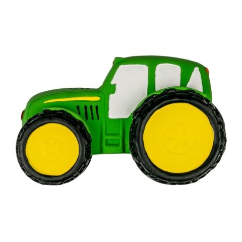 Territory Green Tractor Latex Squaker Dog Toy (6