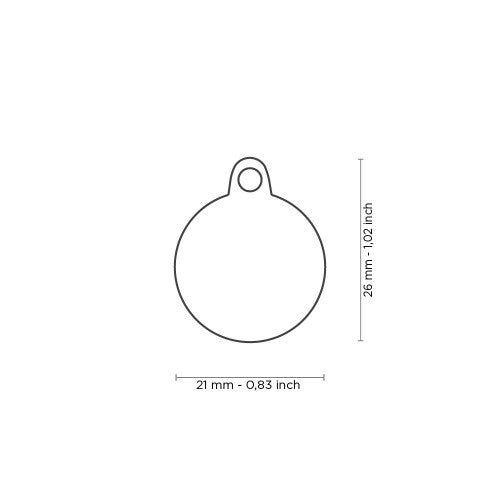 MyFamily Basic Handmade Small Lilac Circle ID Tag