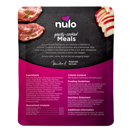 Nulo Gently-Cooked Meals Pork & Apple Recipe