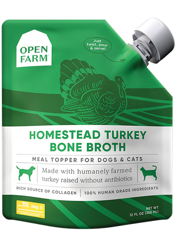 Open Farm Homestead Turkey Bone Broth for Dogs & Cats