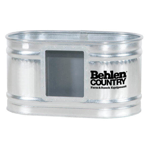 Behlen 224 Galvanized Round End Tank w/Drinker (approx. 100 gal.)