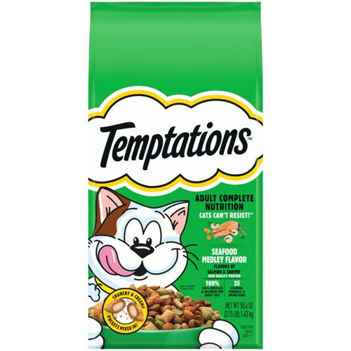 TEMPTATIONS Seafood Medley Flavor Dry Cat Food