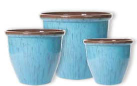 Sunshine Ceramica Running Glazed Planter