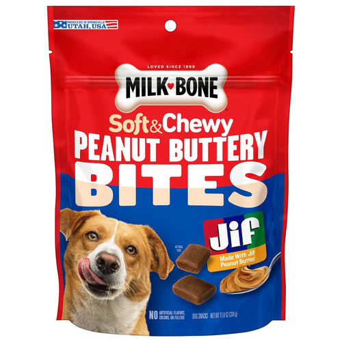 Milk-Bone Peanut Buttery Bites Made With Jif® Peanut Butter Dog Treats