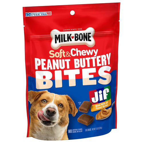 Milk-Bone Peanut Buttery Bites Made With Jif® Peanut Butter Dog Treats