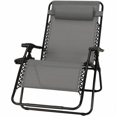 Four Seasons Courtyard Sunny Isles Zero Gravity Chair Coated Steel Frame
