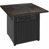 Four Seasons Courtyard Dual Heat Gas Fire Pit Wood-Look Top