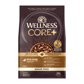 Wellness CORE+ Grain Free Wild Game Duck, Turkey, Boar & Rabbit